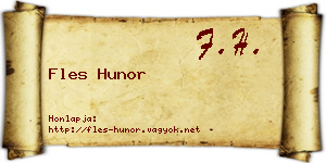 Fles Hunor névjegykártya